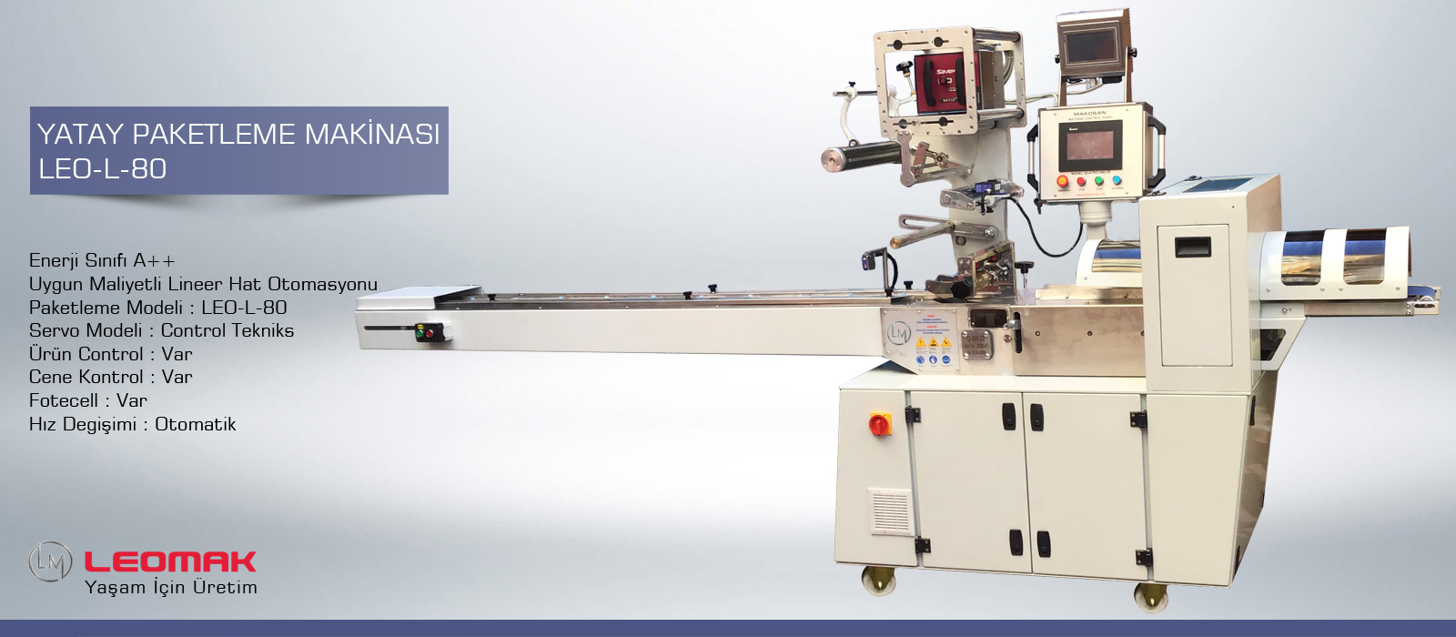 YATAY PAKETLEME MAKİNASI LEO-L-80